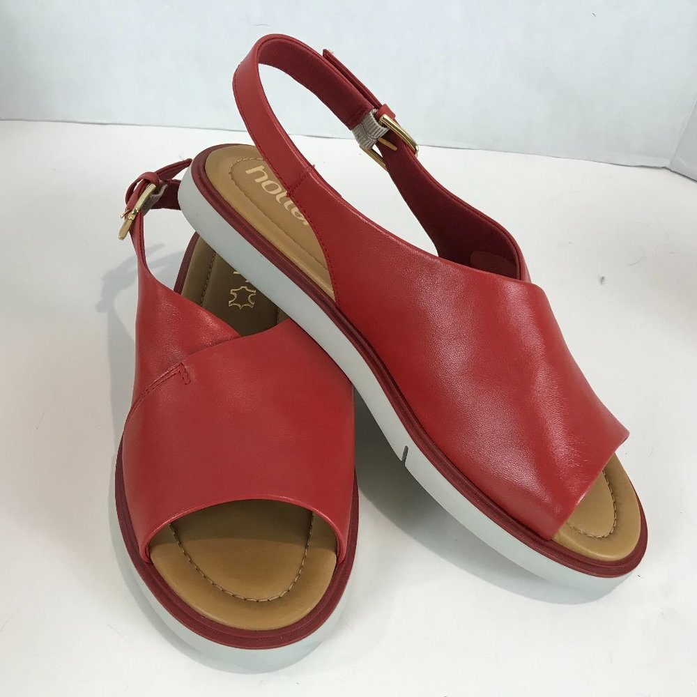 Women's Hotter Red Leather Sandal US 9, EU 41